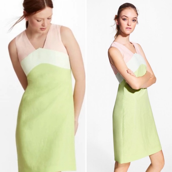 Brooks Brothers Dresses & Skirts - Brooks Brothers color block linen blend dress